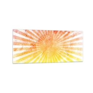 Glastavla - Bild på glas - Solupp- och nedgångar - 120x50 cm