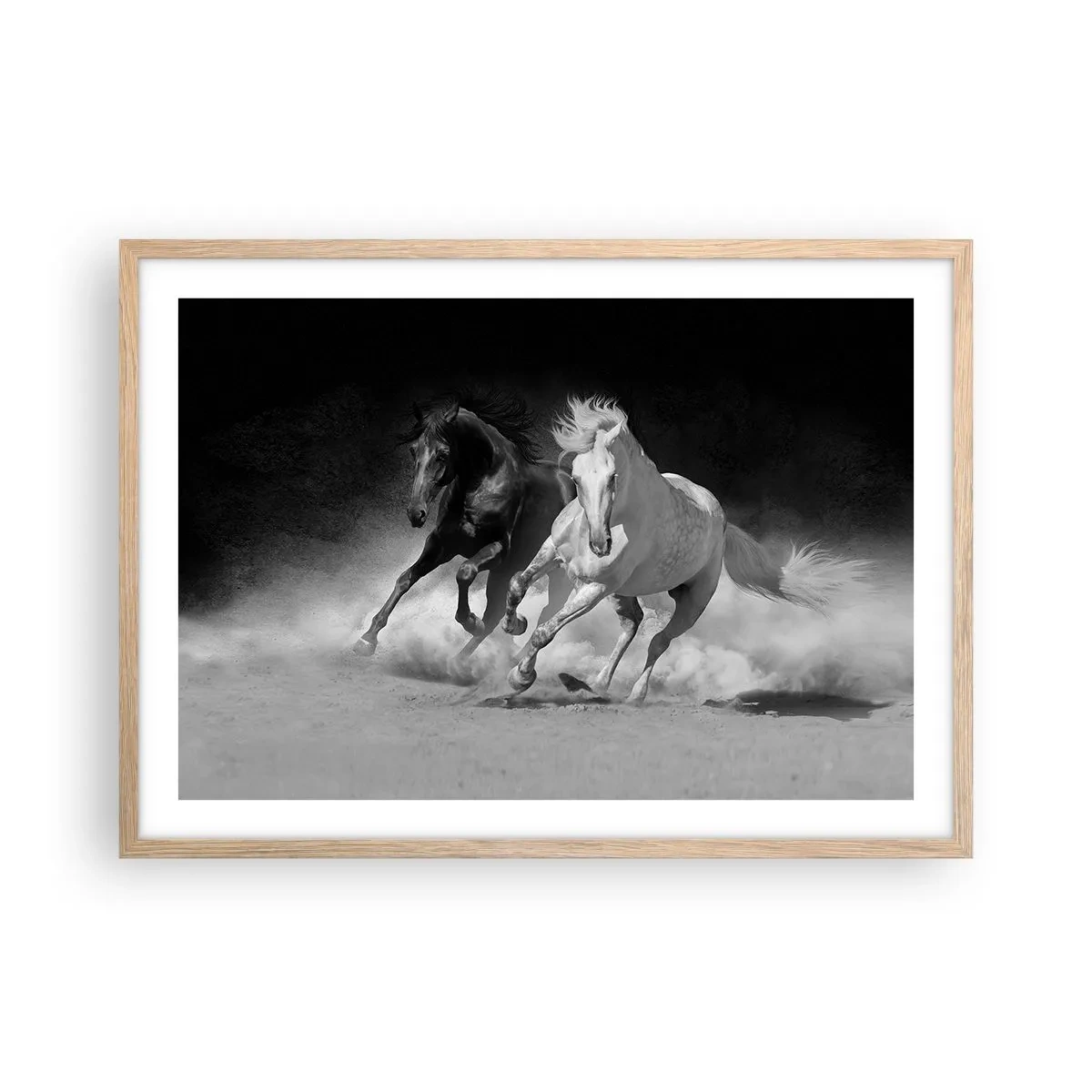 Affisch i ram av ljusek - Frihetens galopp - 70x50 cm
