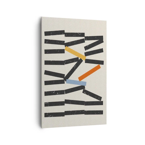 Canvastavla - Bild på duk - Domino - komposition - 80x120 cm