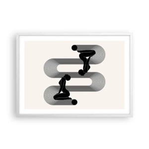 Affisch i vit ram - Sensuell symmetri - 70x50 cm