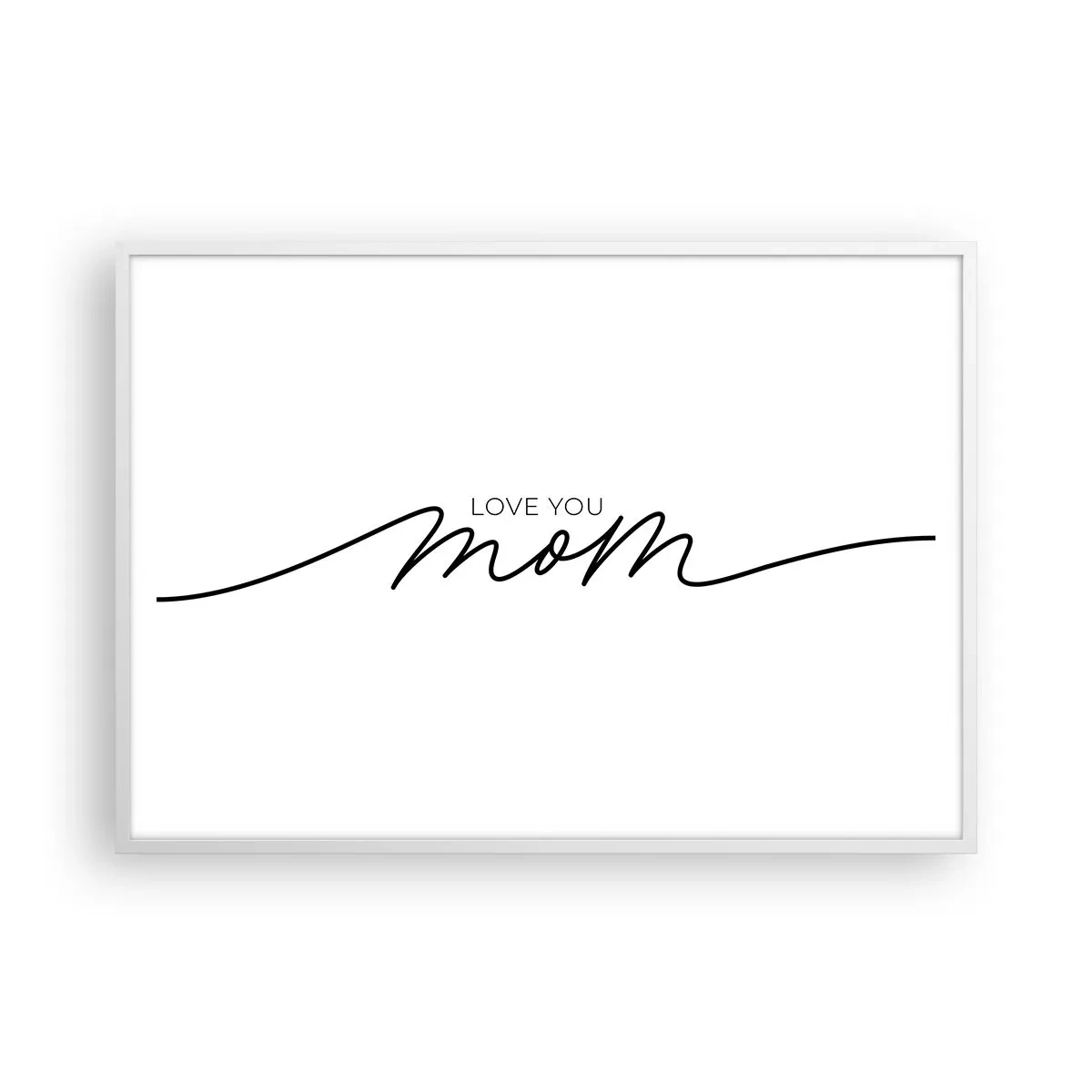 Affisch i vit ram - Jag är mycket rörd - 100x70 cm