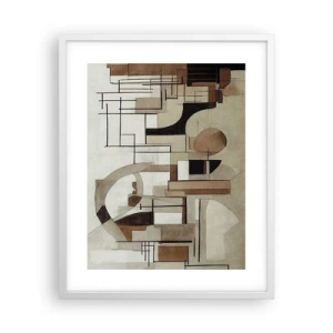 Affisch i vit ram - Stadsbild 2.0 - 40x50 cm