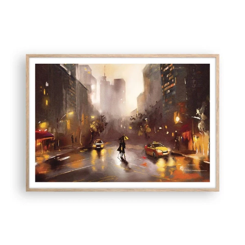 Affisch i ram av ljusek - I New Yorks ljus - 100x70 cm