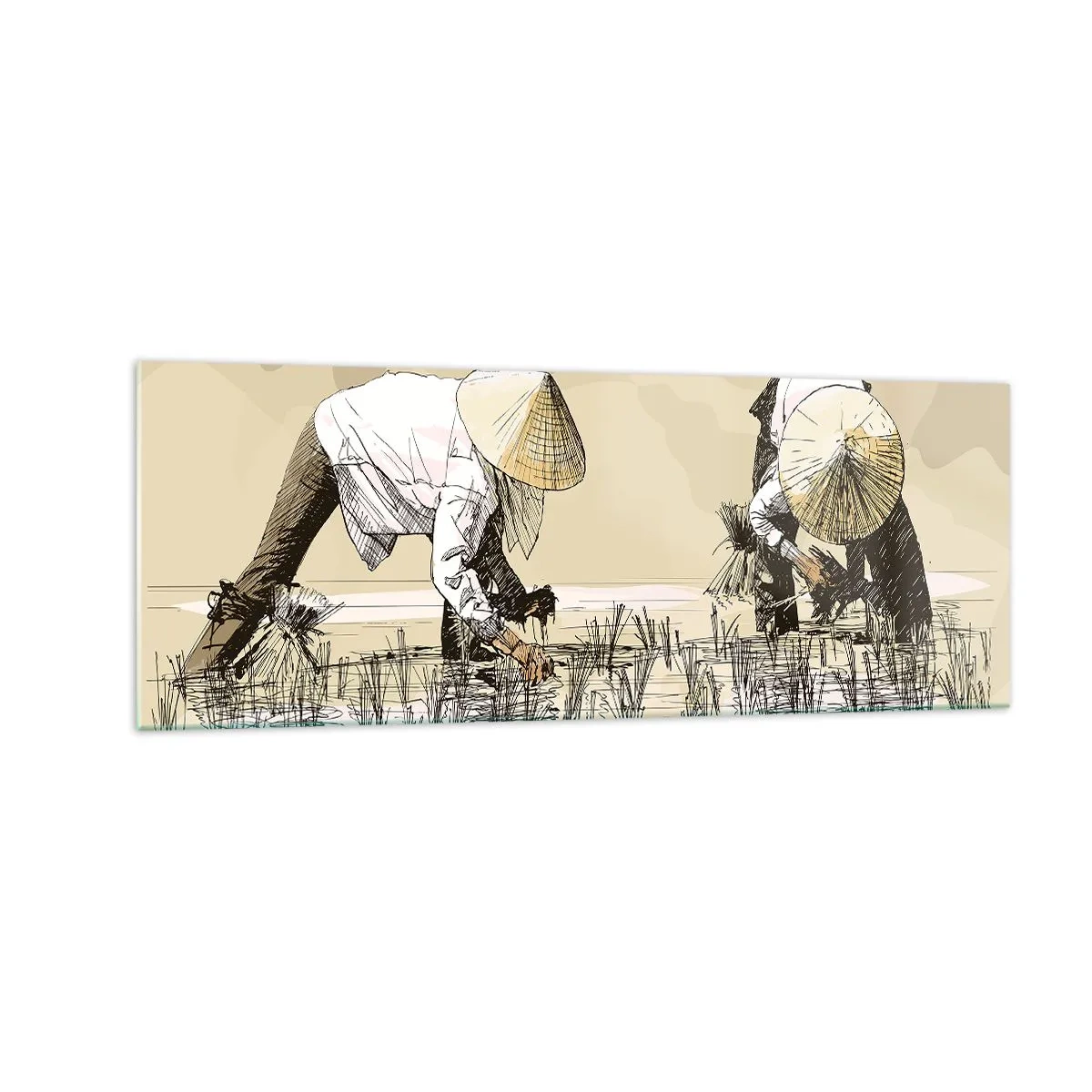 Glastavla - Bild på glas - Lyckad skörd - 140x50 cm