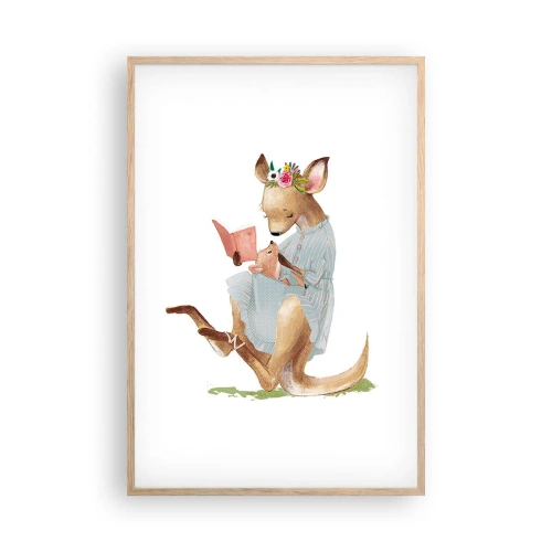 Affisch i ram av ljusek - Mamma, läs för mig - 61x91 cm
