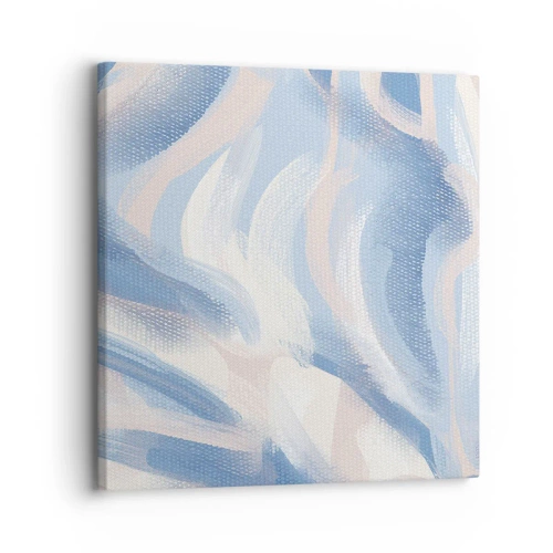 Canvastavla - Bild på duk - Blå krusningar - 30x30 cm