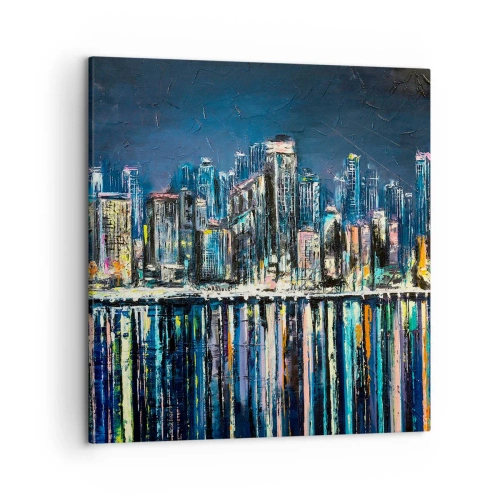 Canvastavla - Bild på duk - Ljuskaskad - 50x50 cm