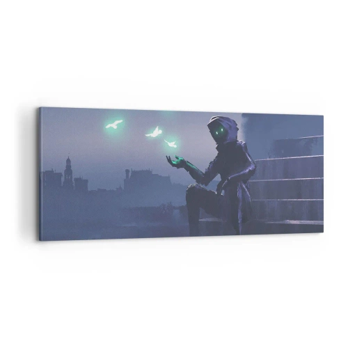 Canvastavla - Bild på duk - Livet kommer tillbaka - 100x40 cm