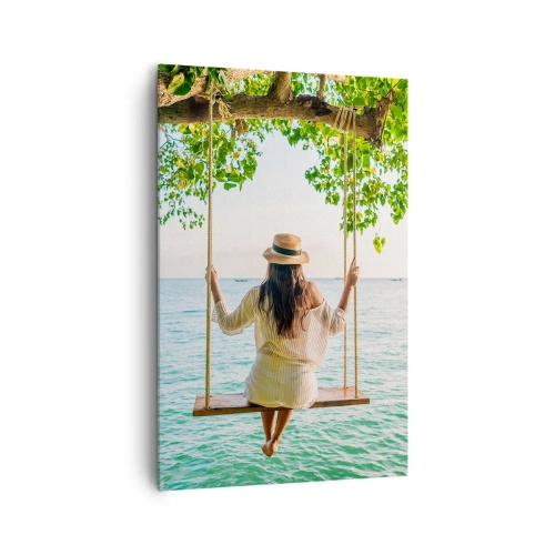 Canvastavla - Bild på duk - Livet är vackert - 80x120 cm