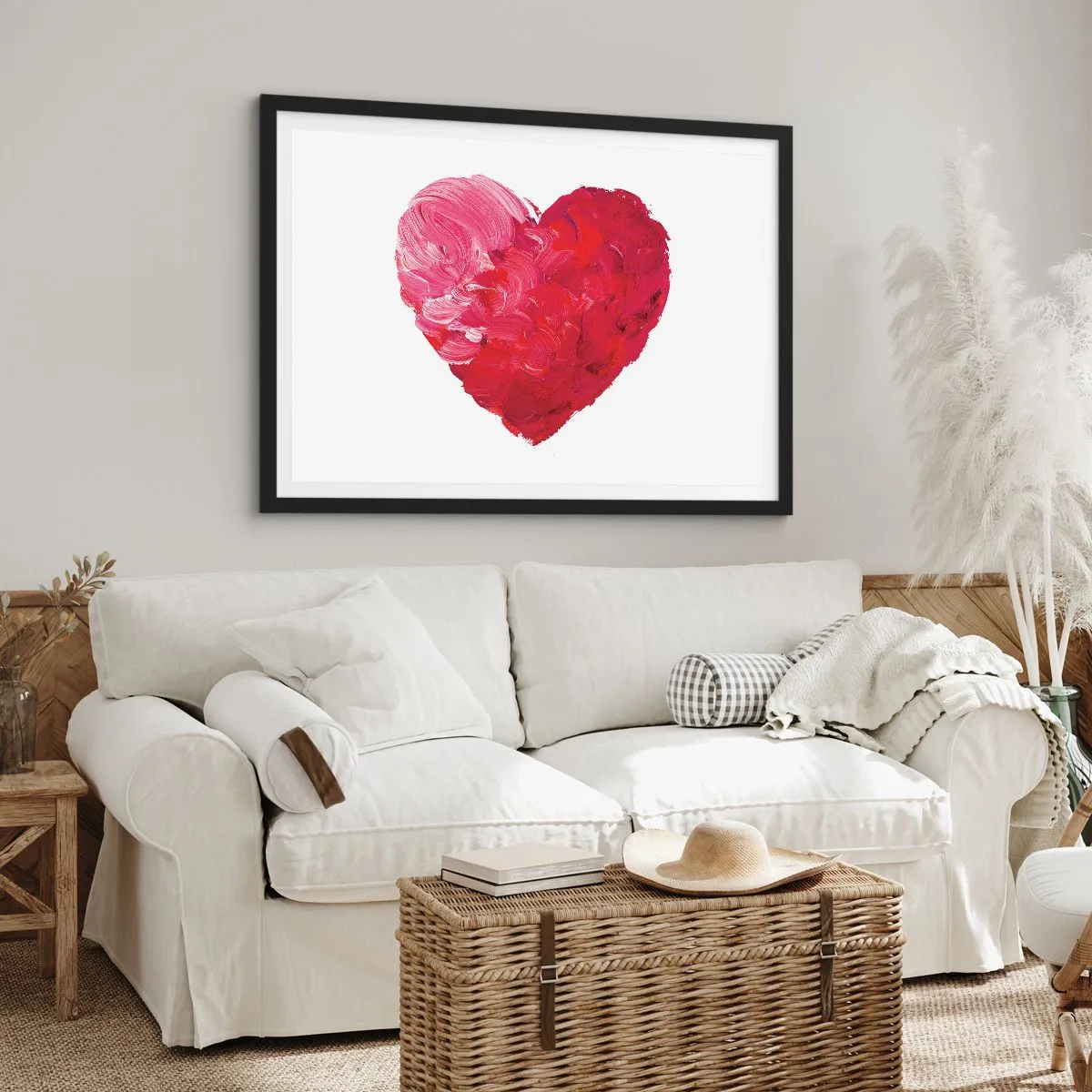 Affisch i svart ram - All you need is love - 100x70 cm