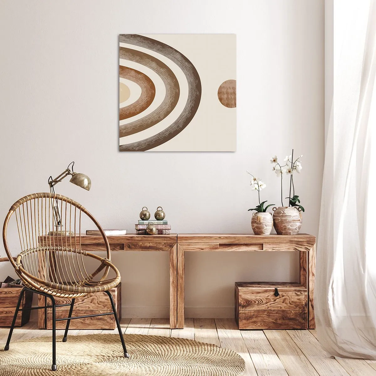 Canvastavla - Bild på duk - I den avlägsna galaxen - 70x70 cm