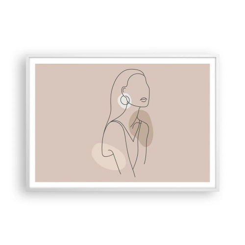 Affisch i vit ram - Flickaktighetens ikon - 100x70 cm