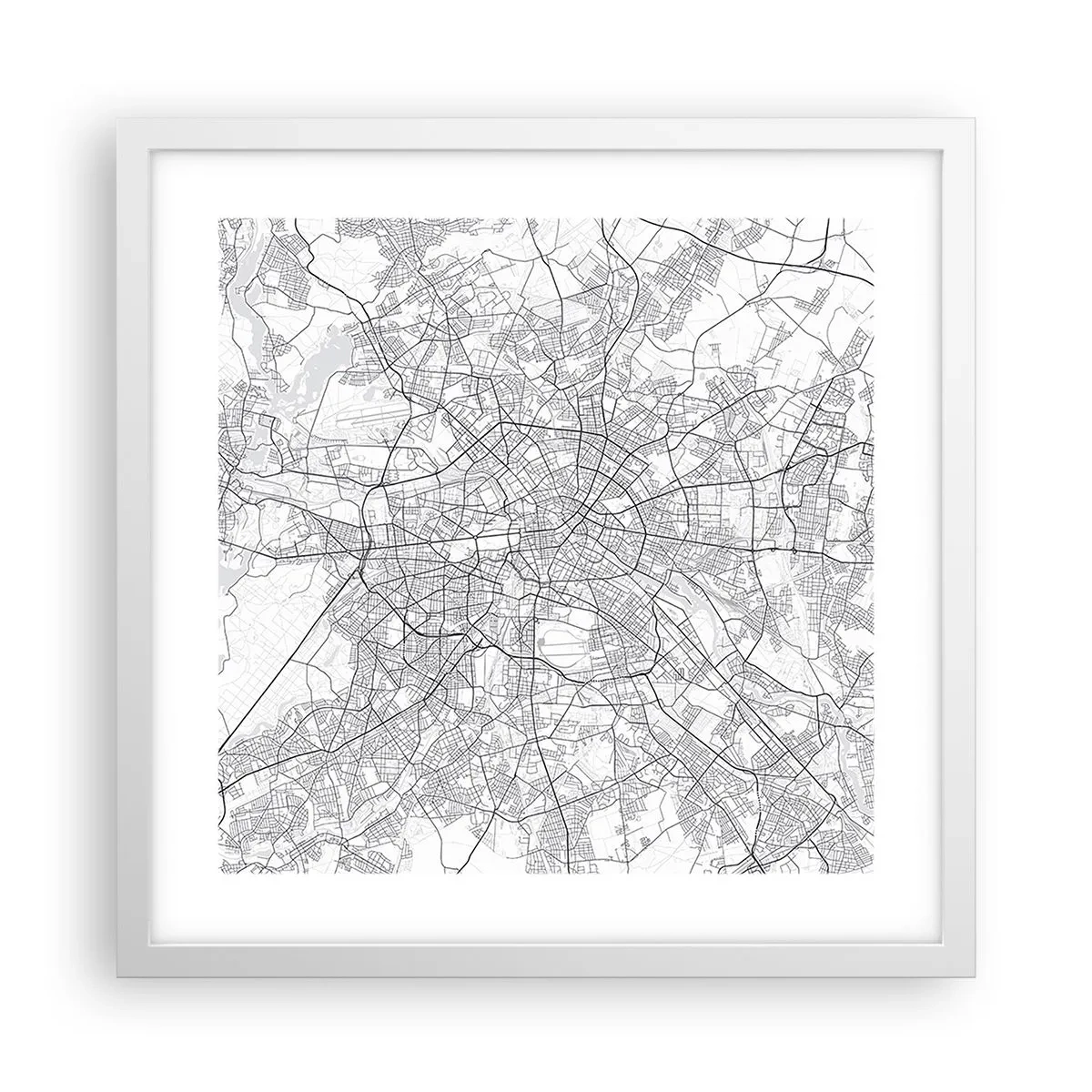 Affisch i vit ram - Berlins blomma - 40x40 cm