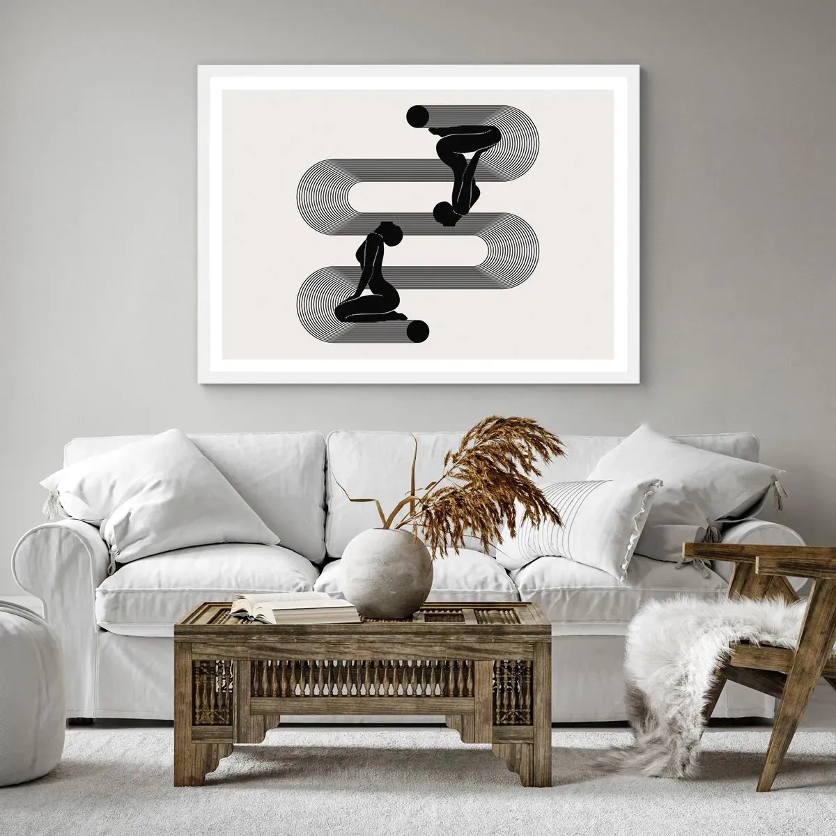 Affisch i vit ram - Sensuell symmetri - 91x61 cm
