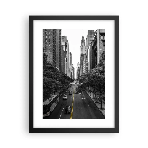 Affisch i svart ram - En morgon i New York - 30x40 cm