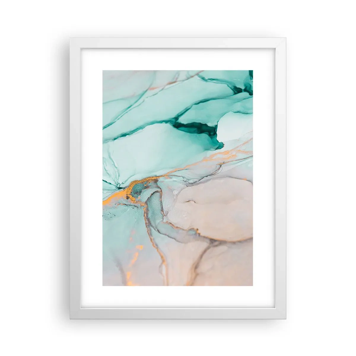 Affisch i vit ram - Formernas och färgernas dans - 30x40 cm