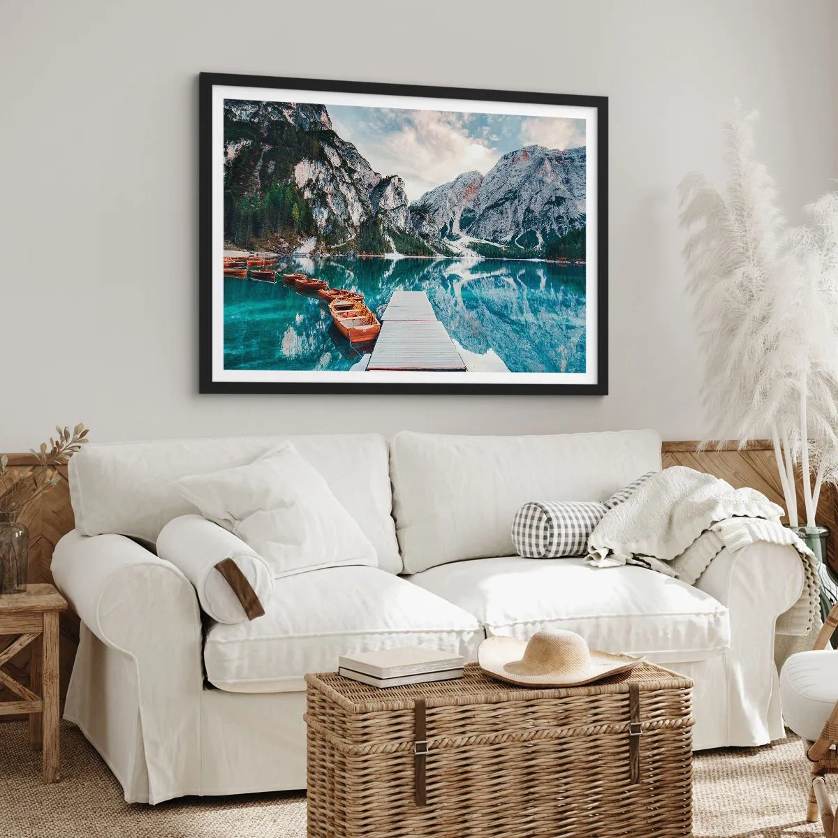 Affisch i svart ram - Vi visar dig skönhet - 100x70 cm