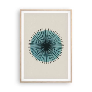 Affisch i ram av ljusek - Radier mot blått - 70x100 cm