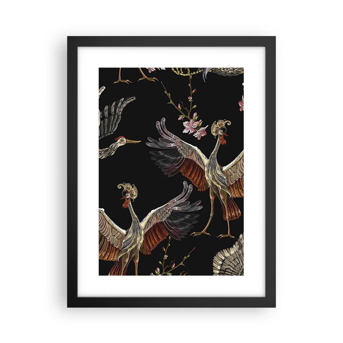 Affisch i svart ram - Sagofågel - 30x40 cm