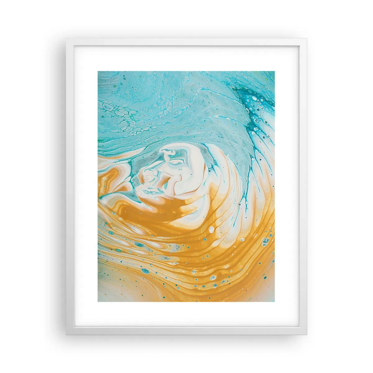 Affisch i vit ram - Pastellfärgad virvel - 40x50 cm