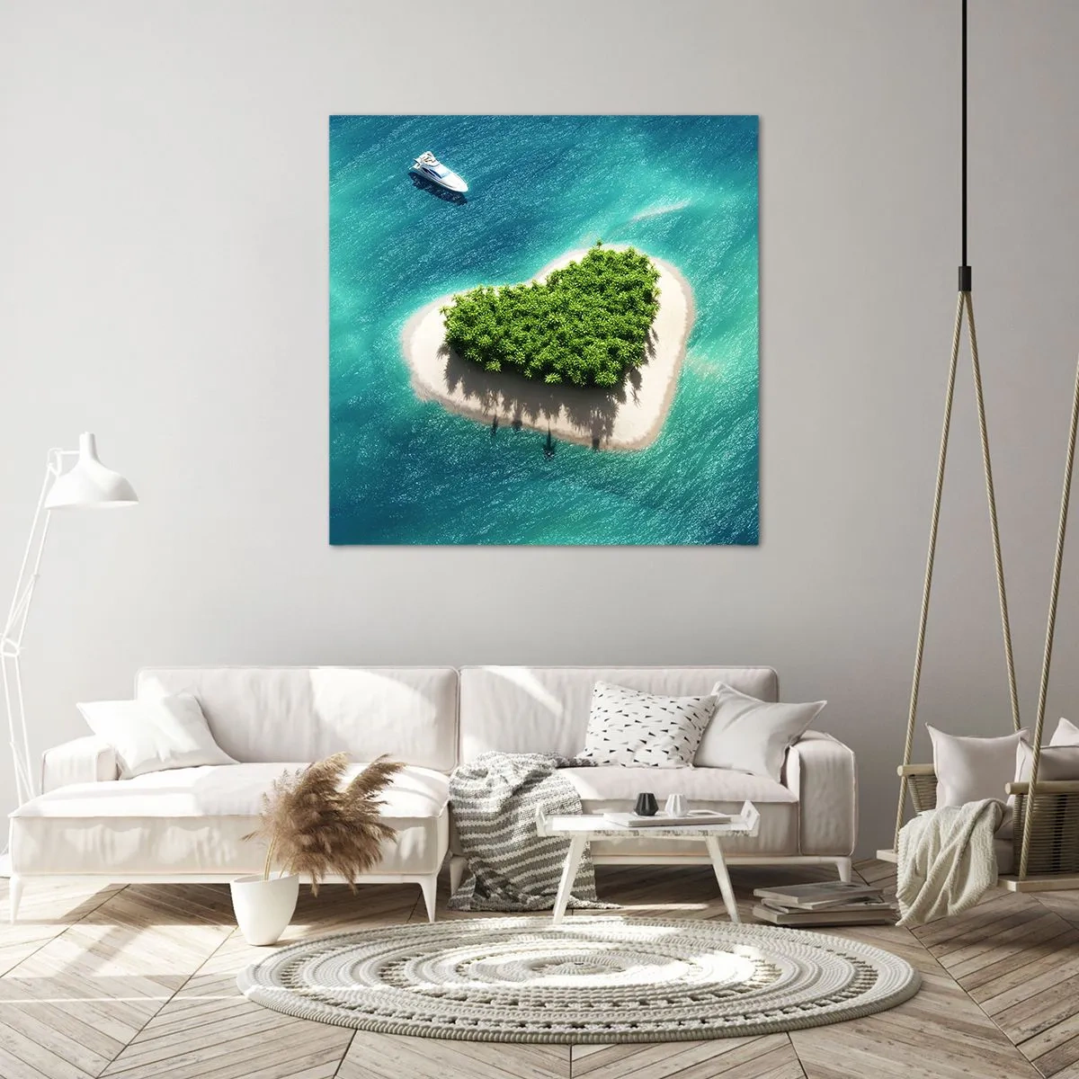 Canvastavla - Bild på duk - Jag älskar sommar - 70x70 cm