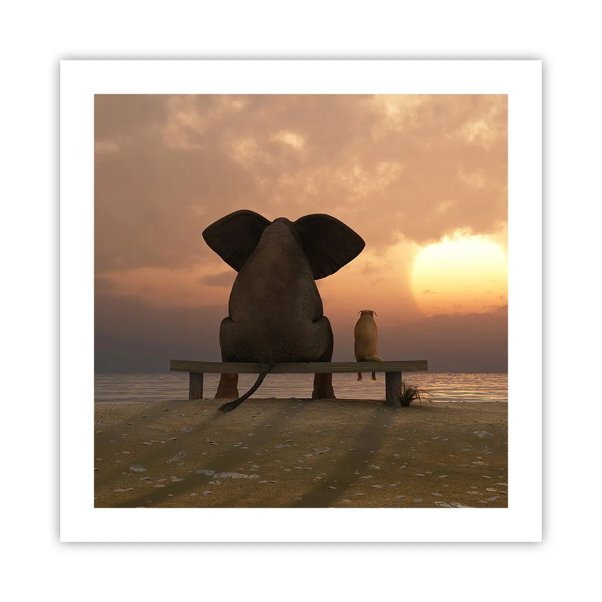 Affisch - Det är bra att vara tyst tillsammans - 50x50 cm