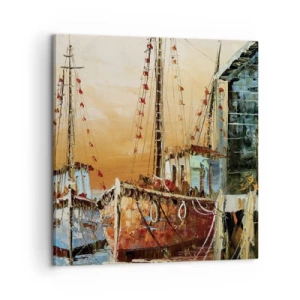 Canvastavla - Bild på duk - Lugn hemresa - 60x60 cm