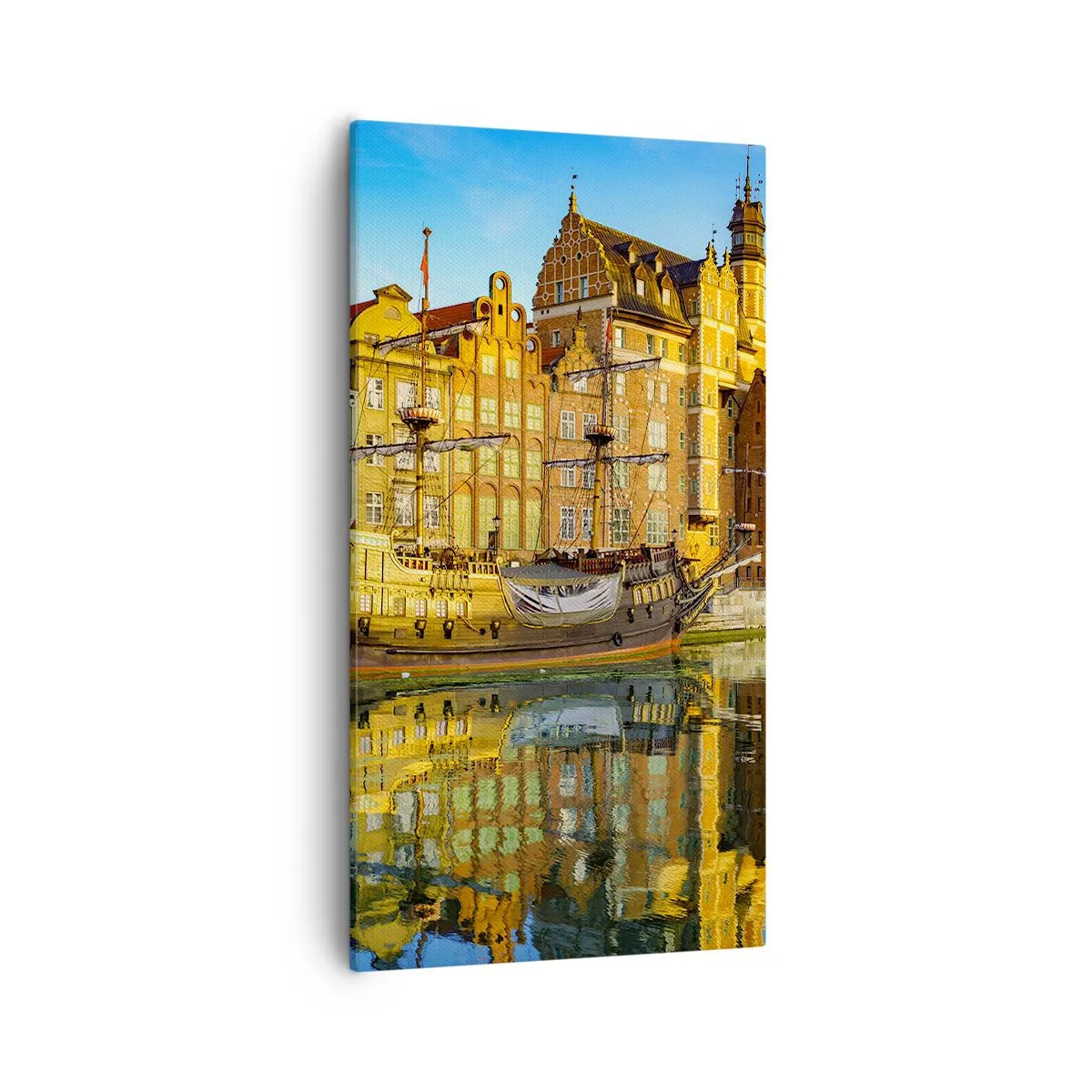 Canvastavla - Bild på duk - Det förflutnas spegelbild - 55x100 cm