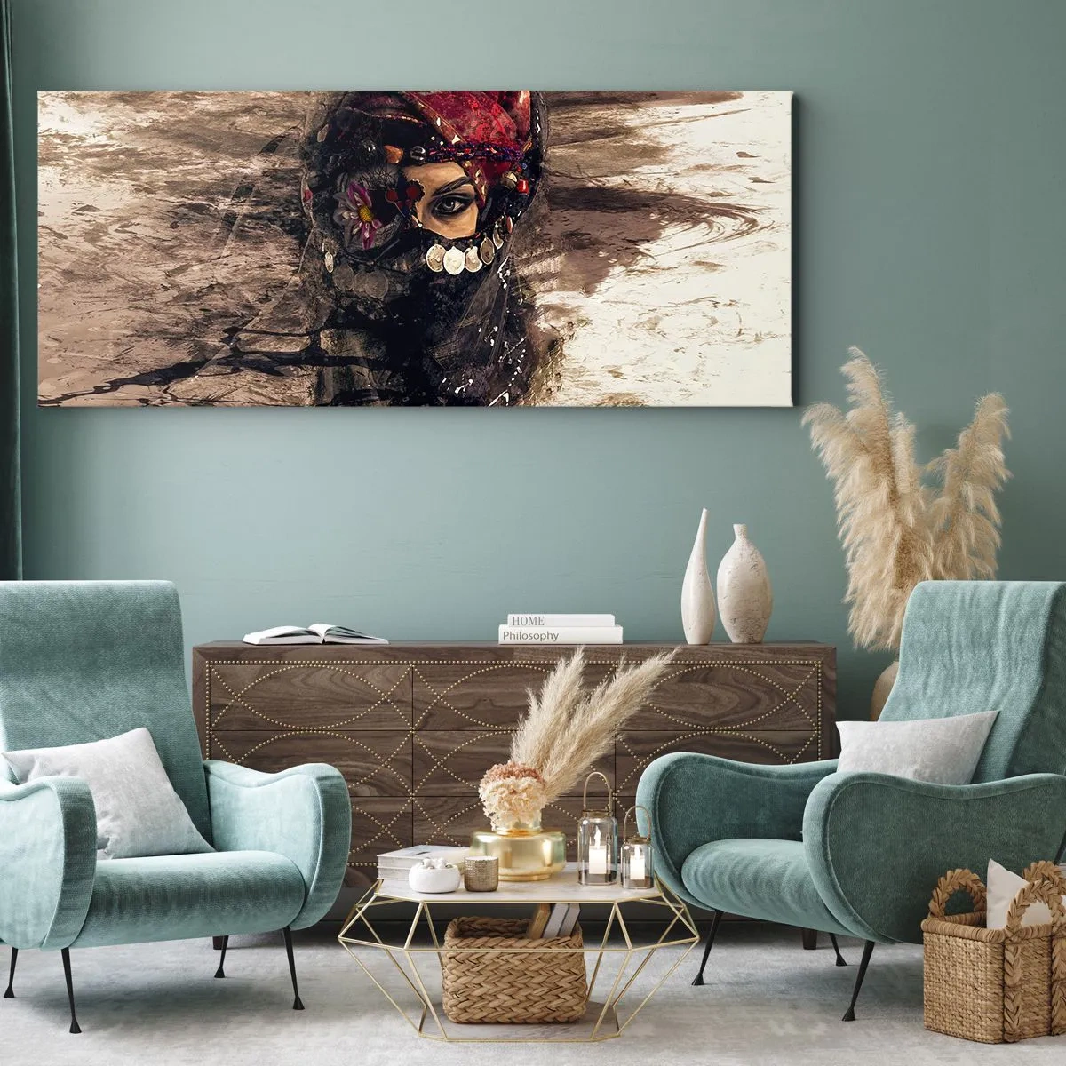 Canvastavla - Bild på duk - Minst intrigerande - 160x50 cm