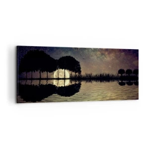 Canvastavla - Bild på duk - En natt i världens ände - 100x40 cm