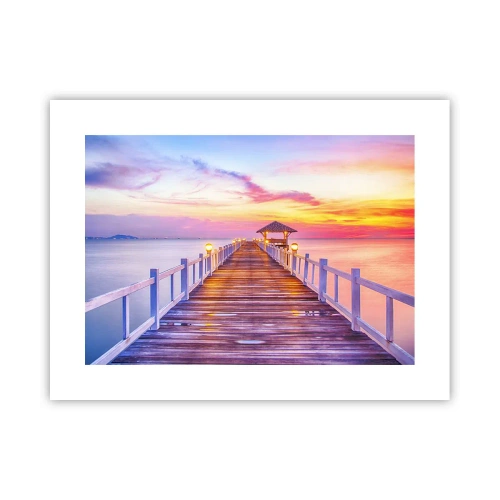 Affisch - Kvällens lila-guld tystnad - 40x30 cm