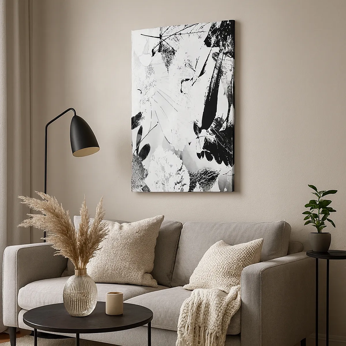 Canvastavla - Bild på duk - Höst i negativet - 50x70 cm