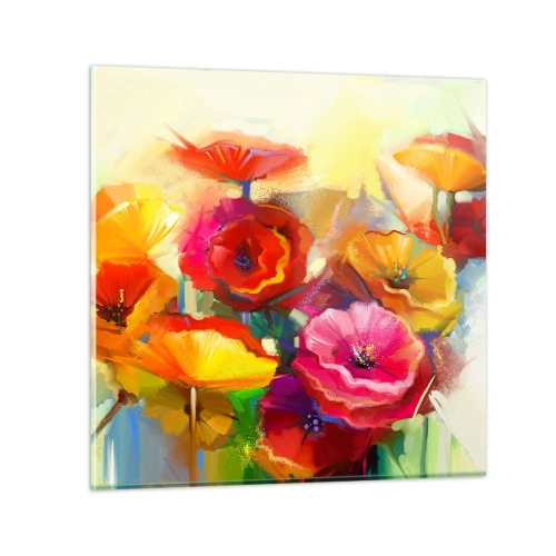 Glastavla - Bild på glas - Inte bara rött - 30x30 cm