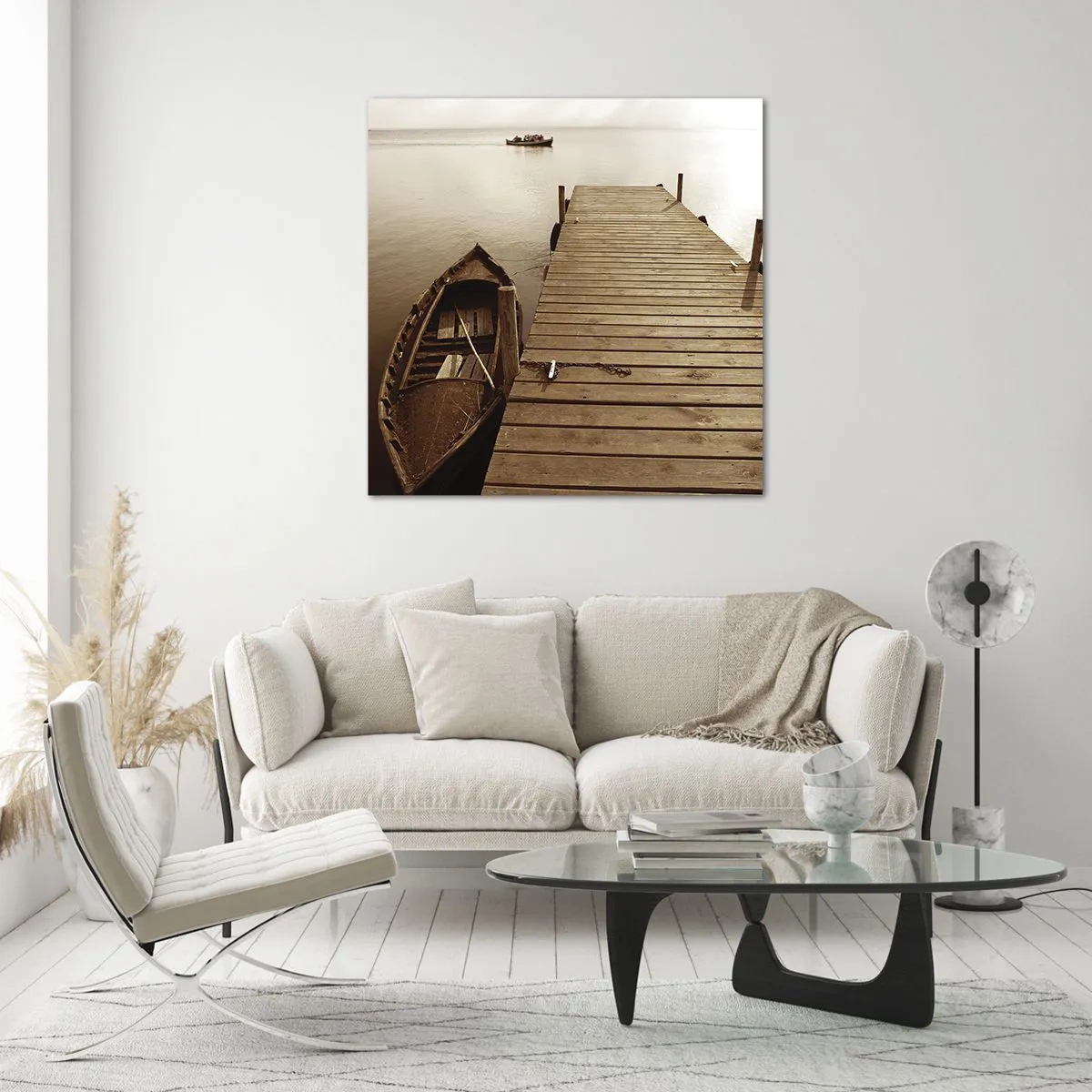 Glastavla - Bild på glas - Stora lugnet - 70x70 cm