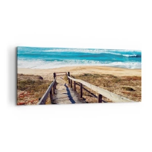 Canvastavla - Bild på duk - Spring! - 100x40 cm