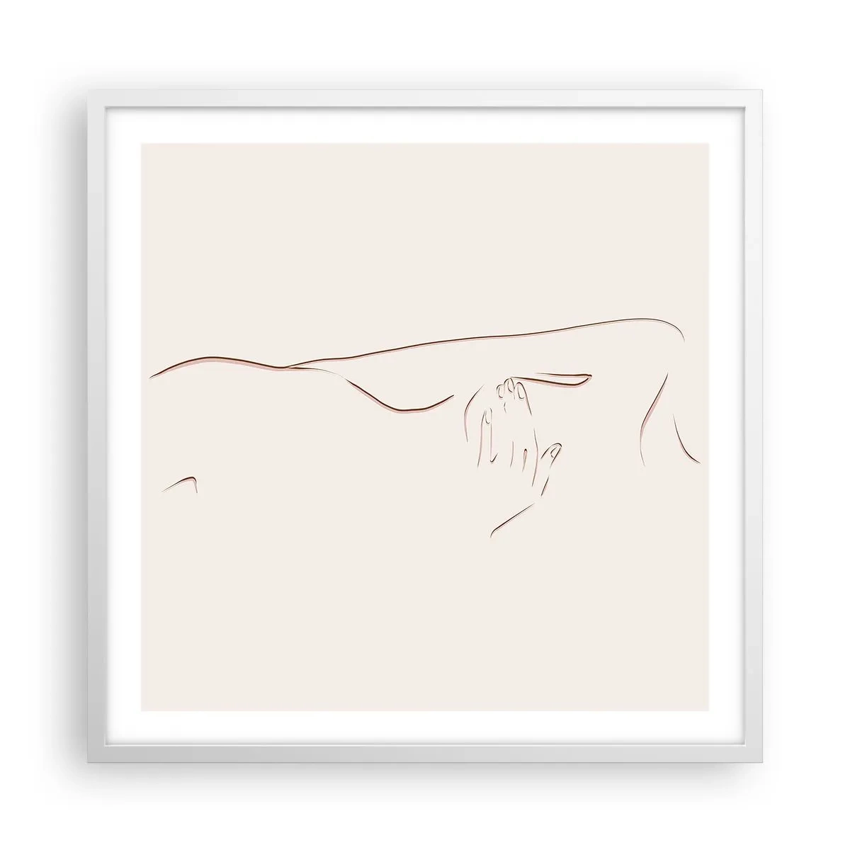 Affisch i vit ram - Begärans form - 60x60 cm