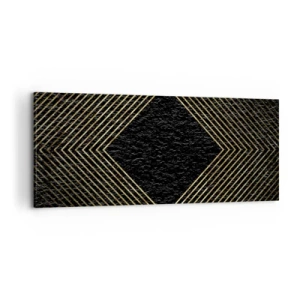 Canvastavla - Bild på duk - Geometri i glamourstil - 100x40 cm