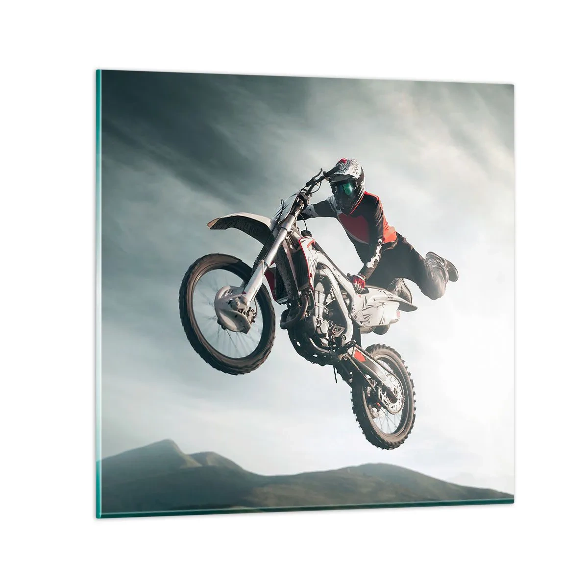 Glastavla - Bild på glas - No risk, no fun - 70x70 cm