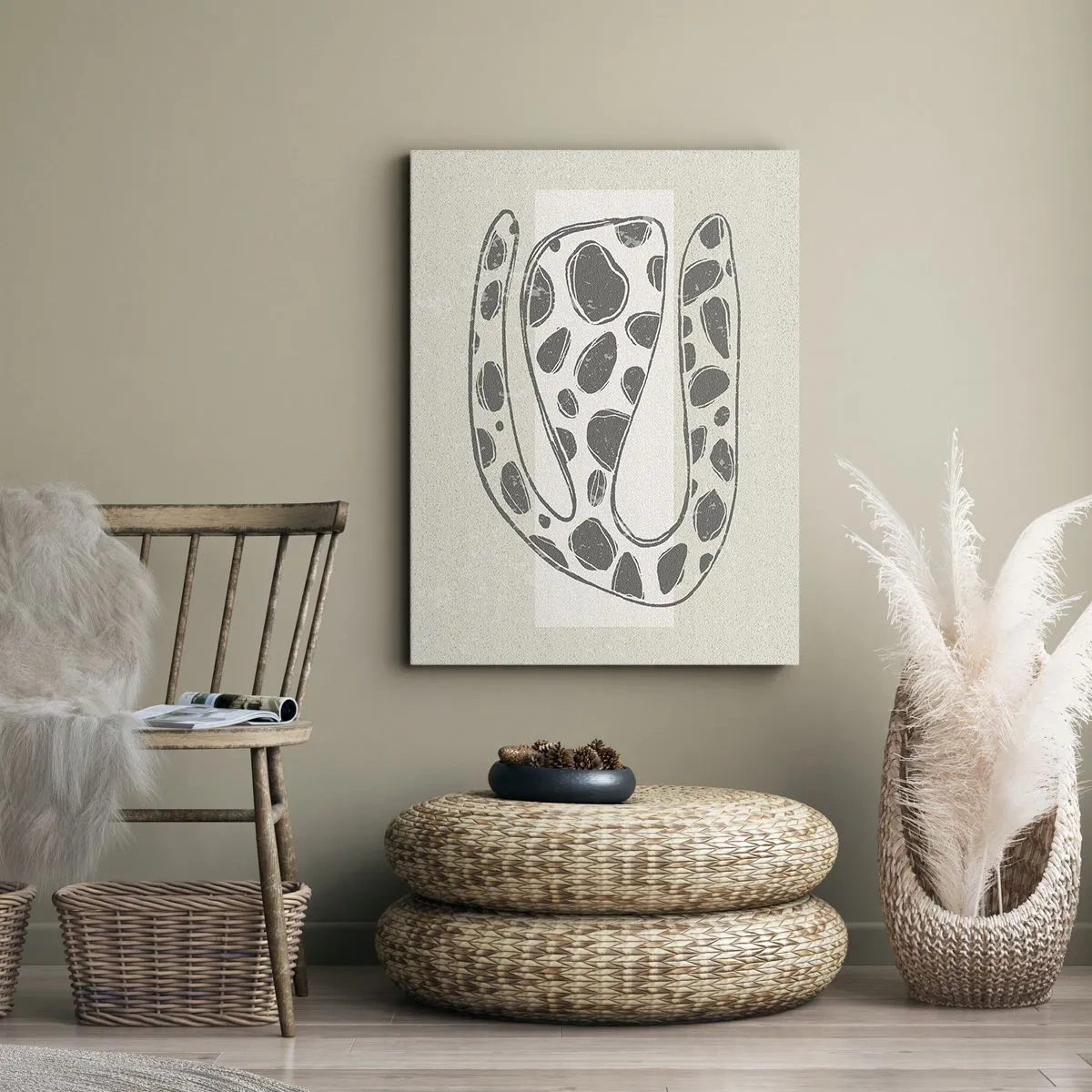 Canvastavla - Bild på duk - En bisarr varelse - 45x80 cm