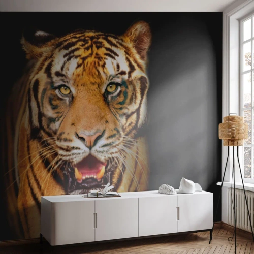 Fototapet på mått Självhäftande Deluxe Sticker - Vilt hjärta - Djur, Tiger, Rovdjur