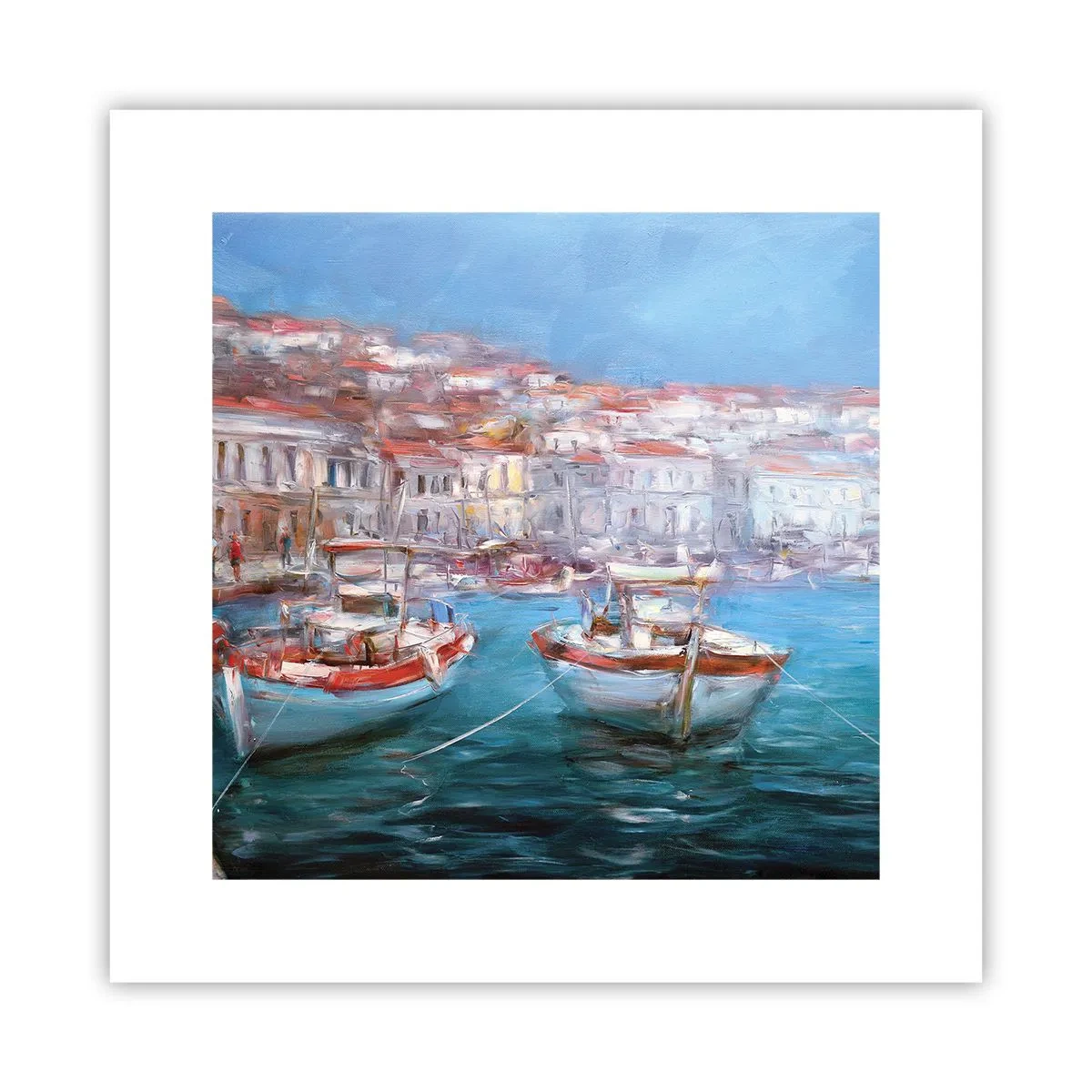 Affisch - Italiensk vik - 30x30 cm