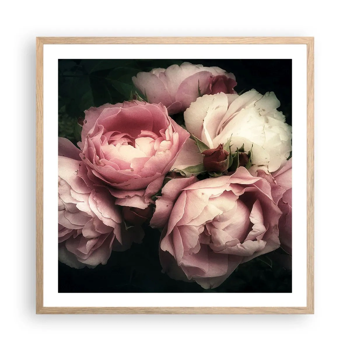 Affisch i ram av ljusek - Belle epoque charm - 60x60 cm
