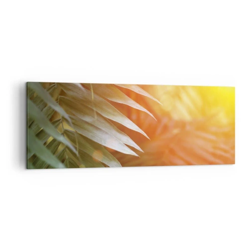 Canvastavla - Bild på duk - En morgon i djungeln - 140x50 cm
