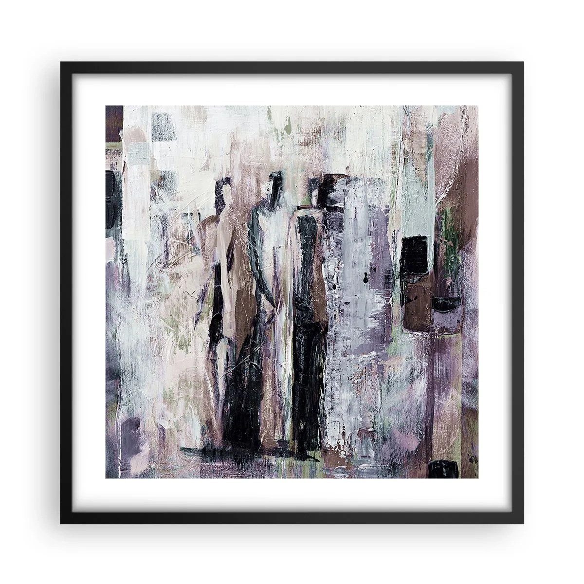 Affisch i svart ram - De mystiska tre - 50x50 cm