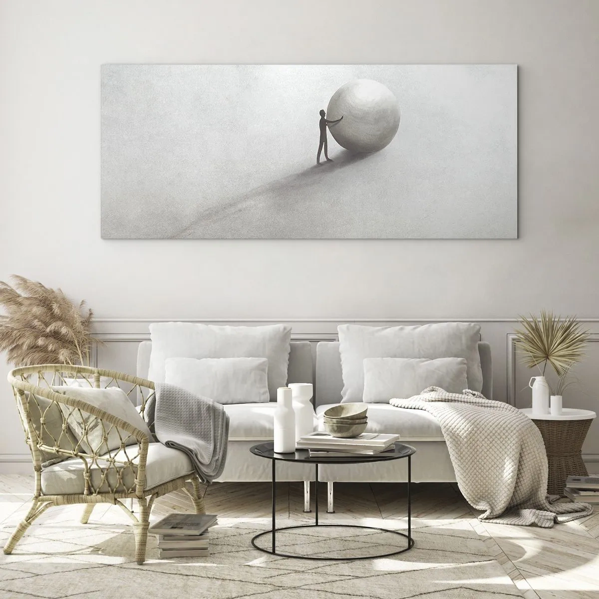 Glastavla - Bild på glas - Livets spel - 100x40 cm
