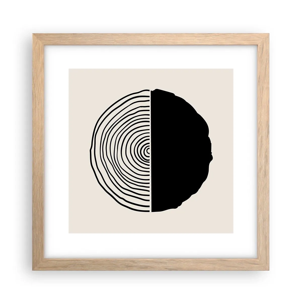 Affisch i ram av ljusek - Hälften hälften - 30x30 cm