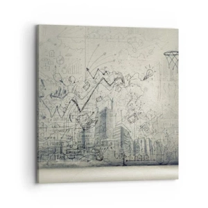 Canvastavla - Bild på duk - Mitt underbara stadsliv - 70x70 cm