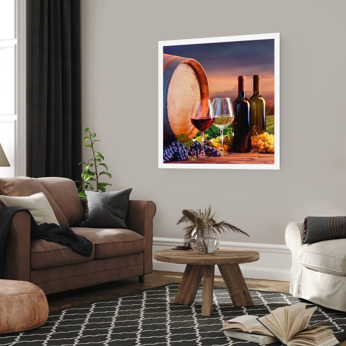 Affisch - Här smakar livet - 40x40 cm