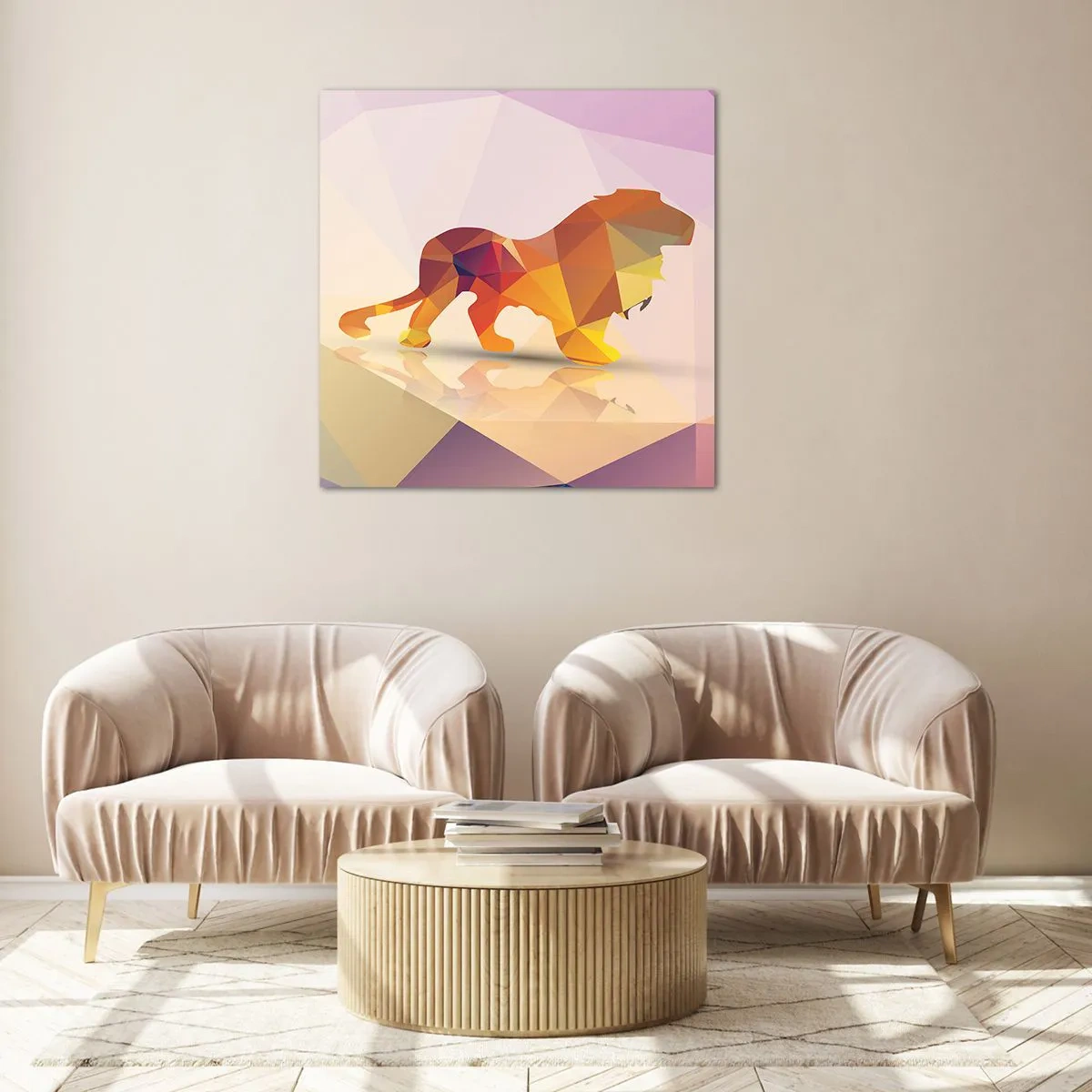 Glastavla - Bild på glas - Diamantkung - 30x30 cm