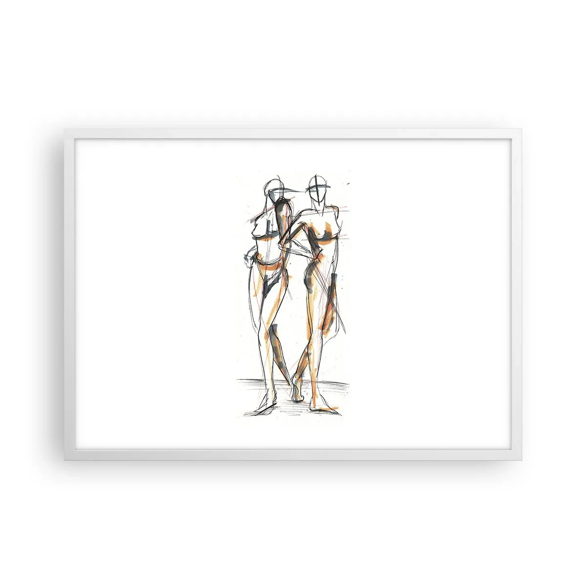 Affisch i vit ram - Charmens studie - 70x50 cm
